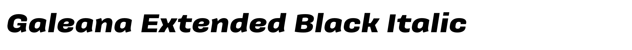 Galeana Extended Black Italic image